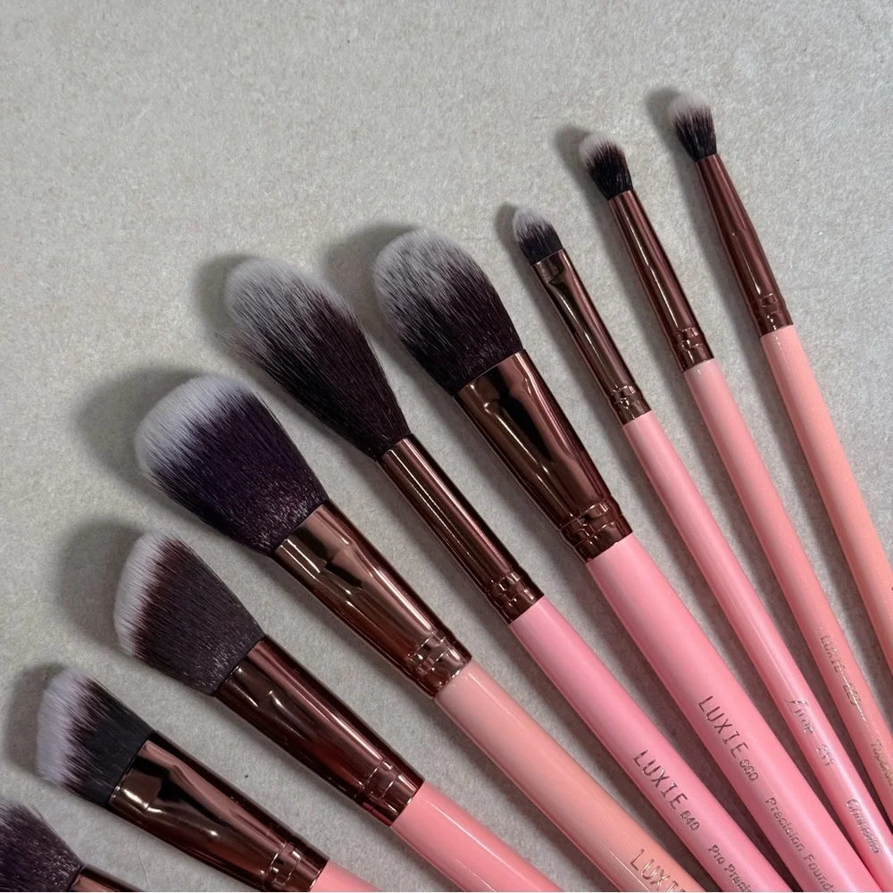 Luxie Face & Eye Brush Bundle 10-Piece Pro Makeup Brushes New